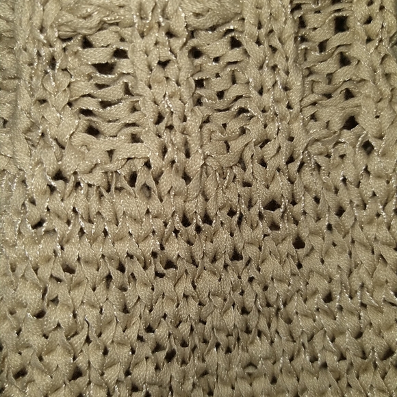 Stamp 10 ribbon dressy sweater women's medium tan sea Pebble 276 - Picture 4 of 5